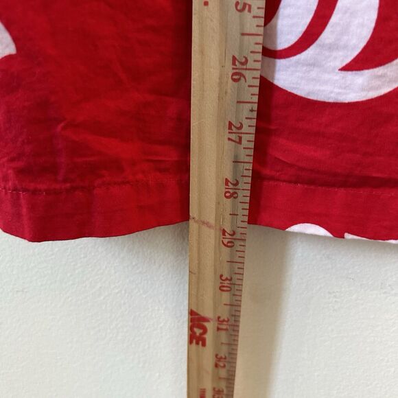 Hilo Hattie Hawaiian Shirt Red White Floral Print Short Sleeve USA Men’s Small - Picture 5 of 6